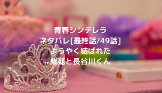 青春シンデレラネタバレ 最終話 49話 ようやく結ばれた紫苑と長谷川くん ショウジョマンガマニアック